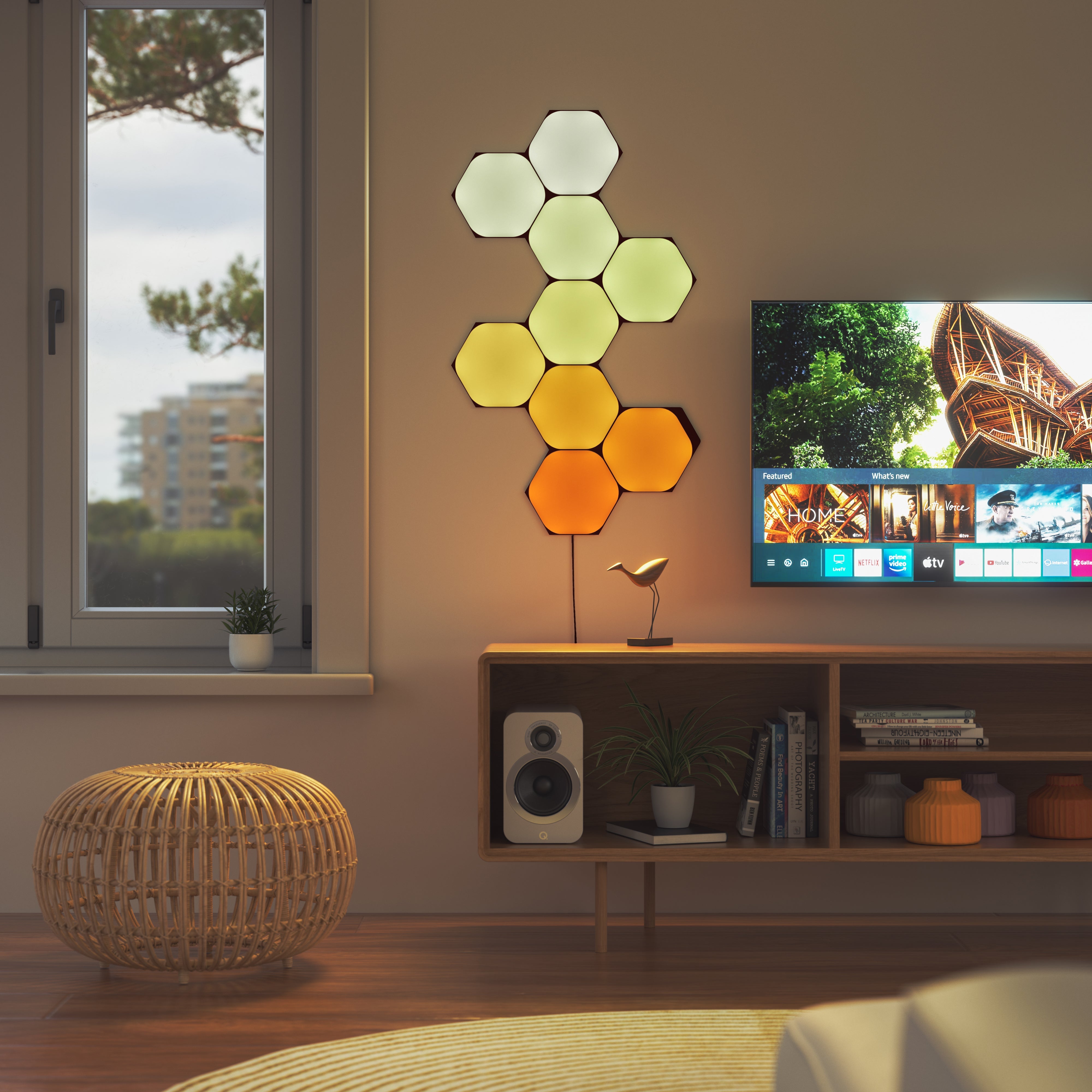 Nanoleaf Ultra Black Hexagons Starter Kit 型格黑色六角形智能燈板入門套裝 (9塊)